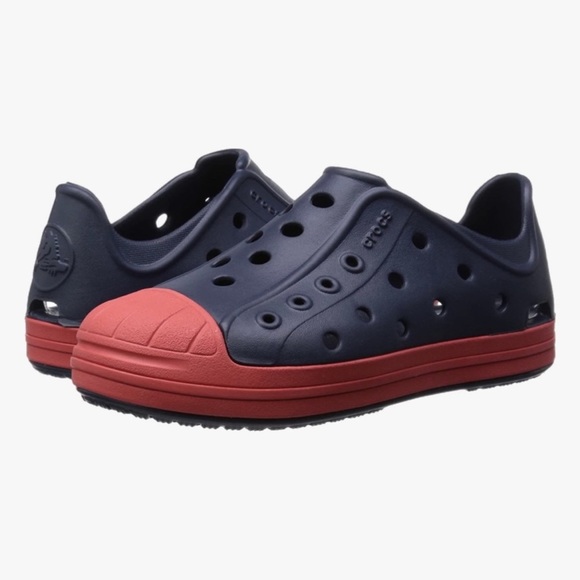 CROCS Other - Crocs Navy Blue and Red Bump It Shoes Toddler Size 8c